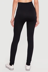 Waffle Knit Wide Waist Leggings