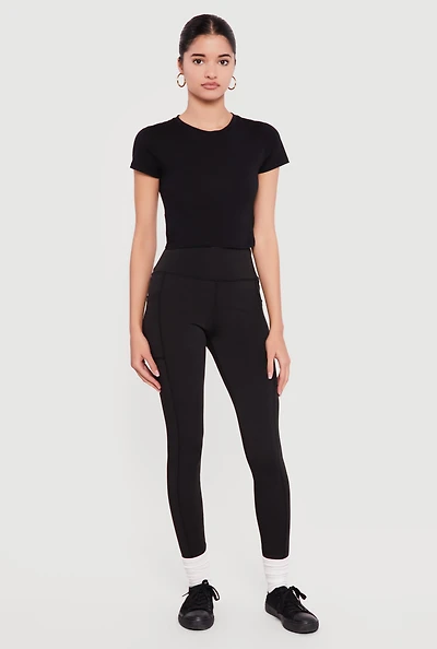 High Waisted Tummy Tucker Cell Phone Pocket Leggings
