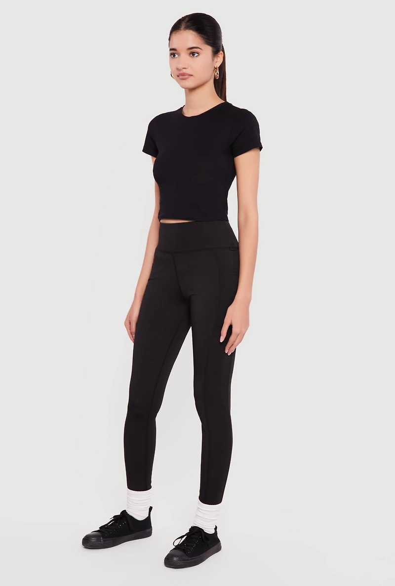 High Waisted Tummy Tucker Cell Phone Pocket Leggings