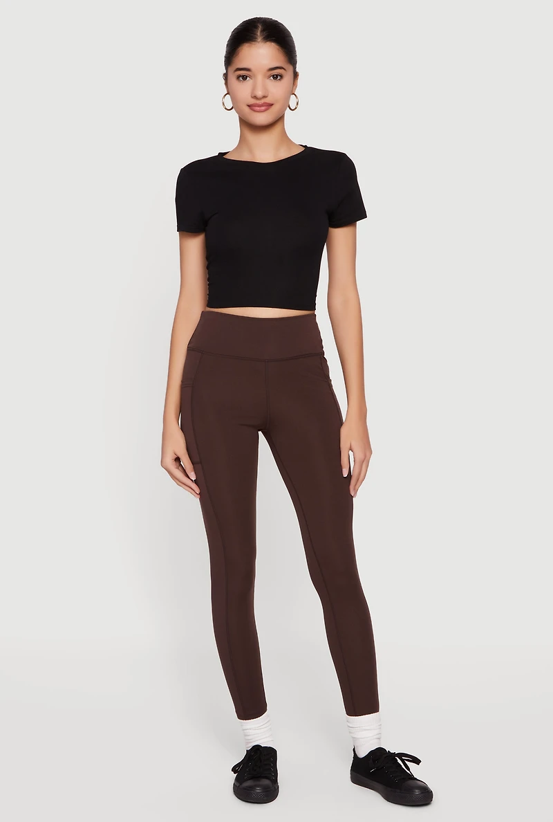 High Waisted Tummy Tucker Cell Phone Pocket Leggings