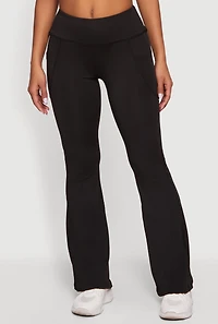Trendy Cell Phone Pocket Flare Leg Yoga Pants