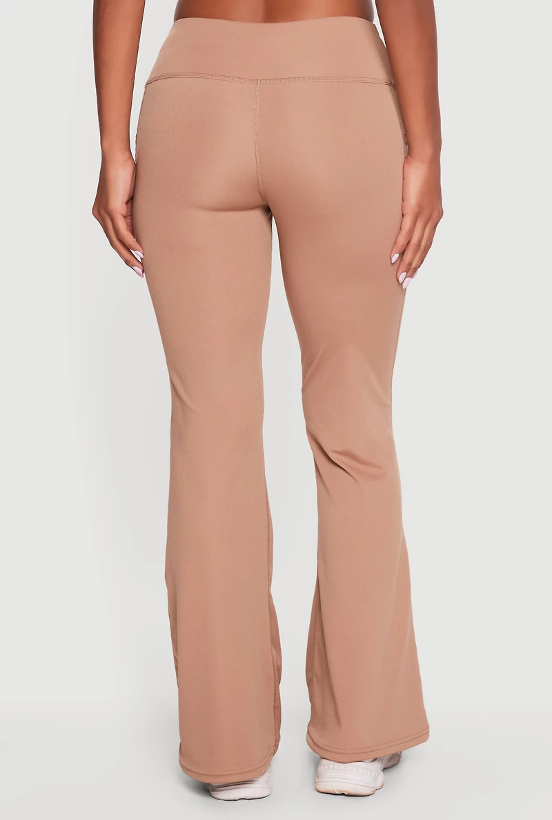 Trendy Cell Phone Pocket Flare Leg Yoga Pants