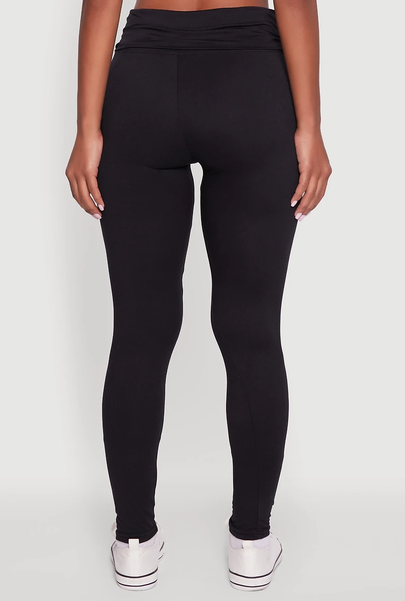 Womens Good Vibes Graphic Cell Phone Pocket Leggings, Black, Size L-XL