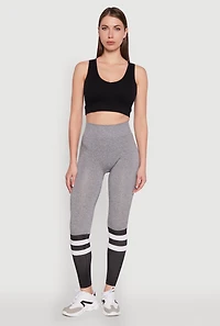 Womens Trendy High Waisted Good Vibes Graphic Leggings, Multi,