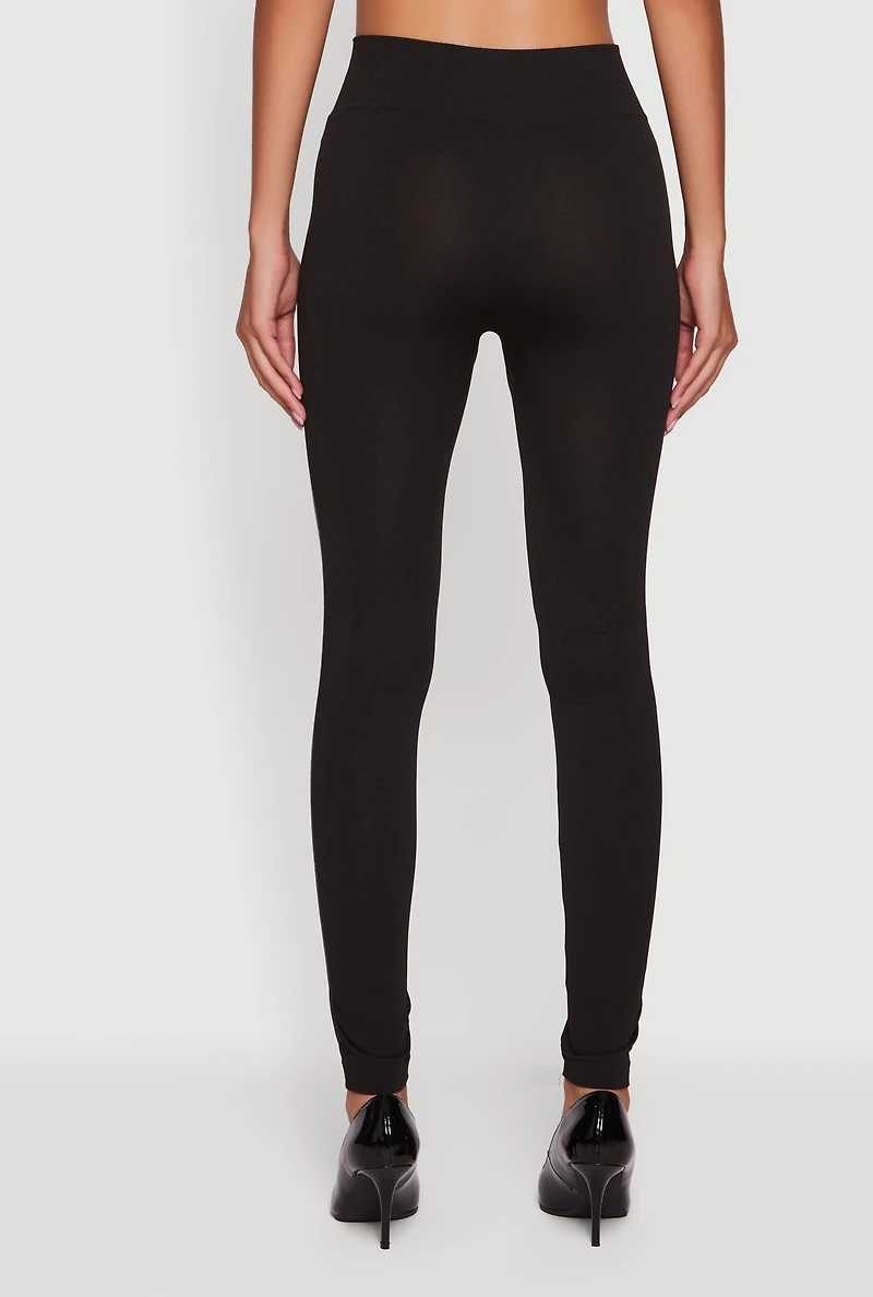 Womens High Waisted Push Up Leggings, Black, Size L-XL
