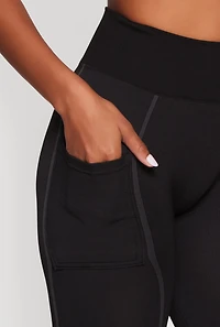 Womens Love Graphic High Waisted Leggings with Cell Phone Pocket, S-M