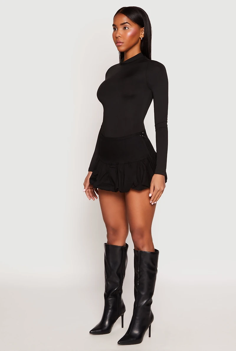 Womens Almost Famous Mini Balloon Skirt, Black, Size M