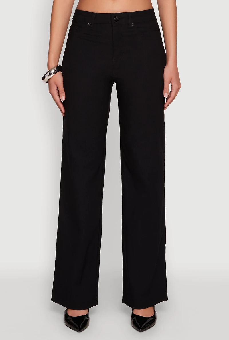 Womens Hyperstretch Straight Leg Jeans, Black, Size S