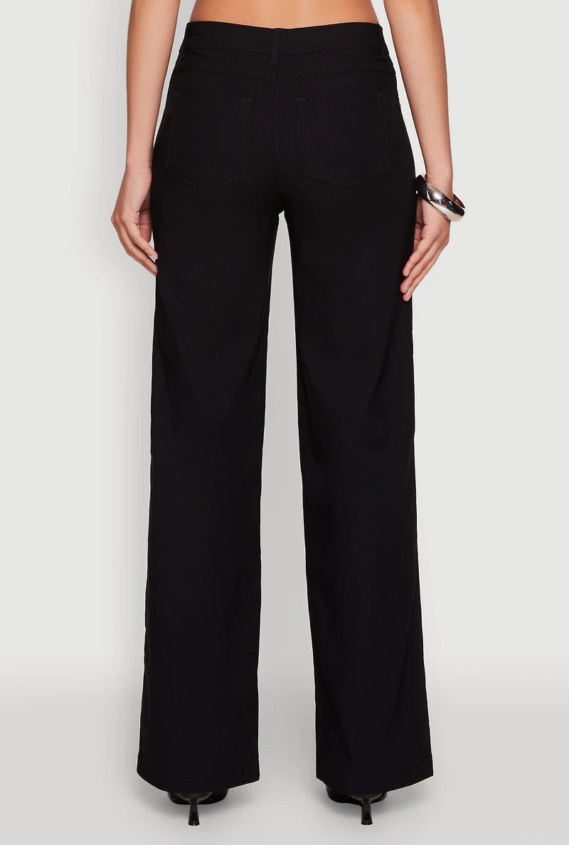 Womens Hyperstretch Straight Leg Jeans, Black, Size S