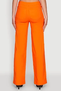 Womens Hyperstretch Straight Leg Pants, Orange,