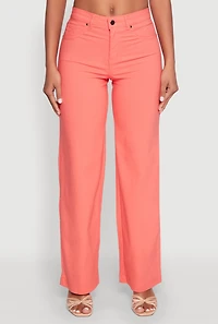 Womens Hyperstretch Straight Leg Jeans, Orange, Size M
