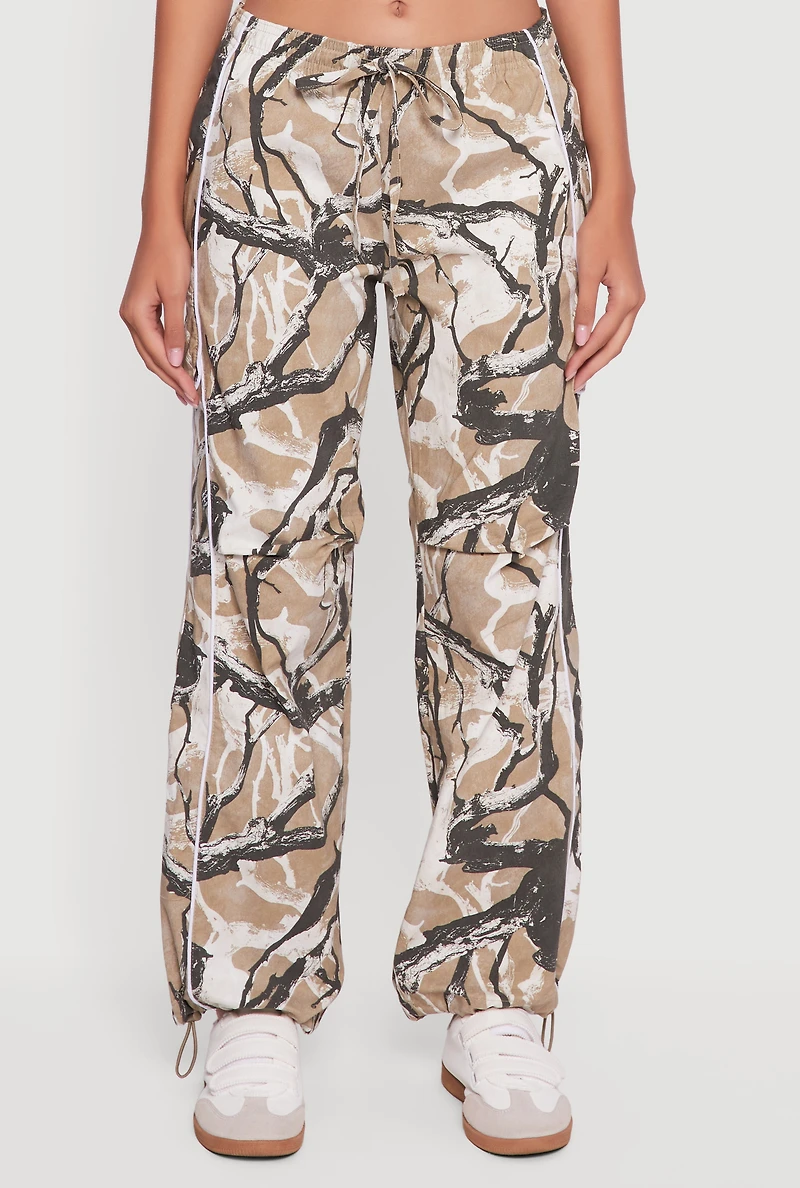 Womens Hunter Camo Hyper Stretch Drawstring Waist Joggers, Multi,