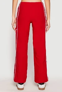 Womens Hyperstretch Toggle Drawstring Hem Pants, Red, Size M