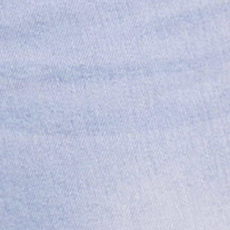 Three Button Frayed Waistband Rolled Cuff Skinny Jeans