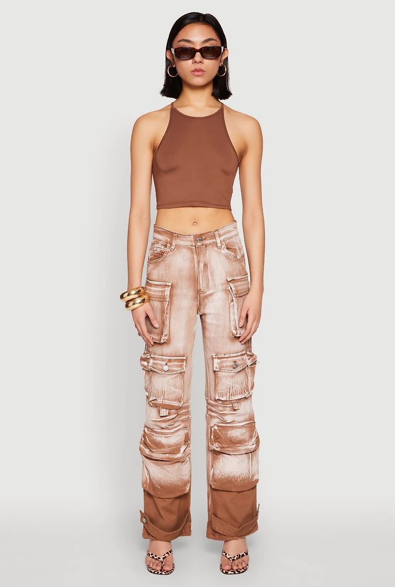 Daisy Mineral Wash Multi Pocket Cargo Jeans