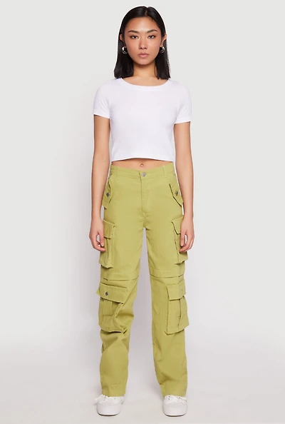 Womens Daisy Four Cargo Pocket Straight Leg Pants, XL