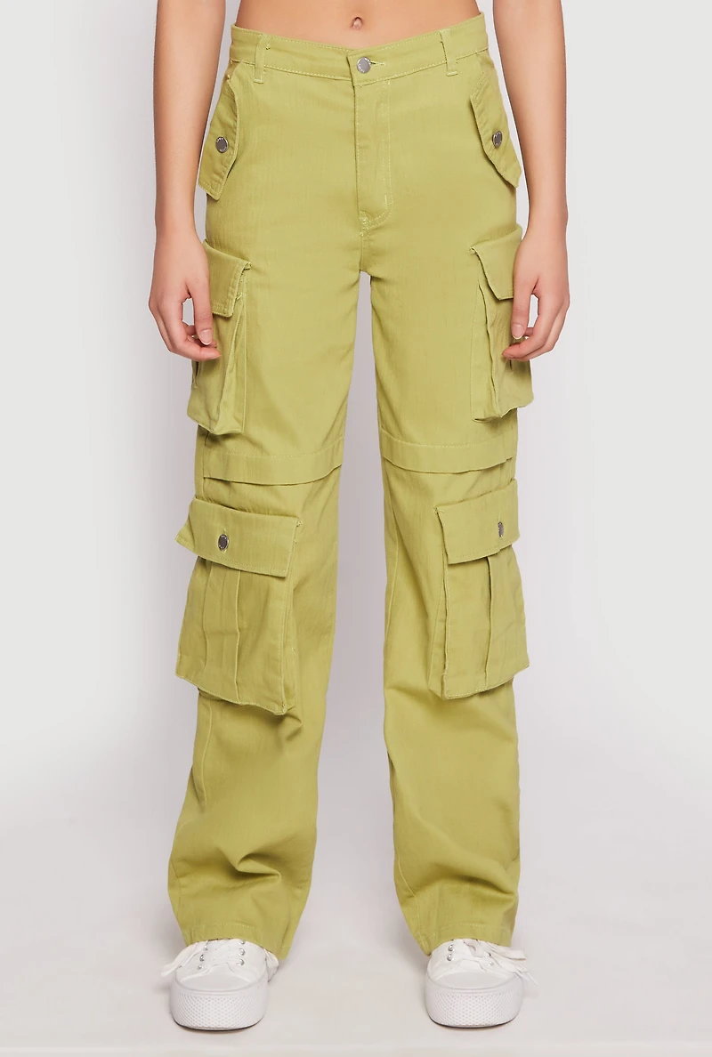 Womens Daisy Four Cargo Pocket Straight Leg Pants, XL
