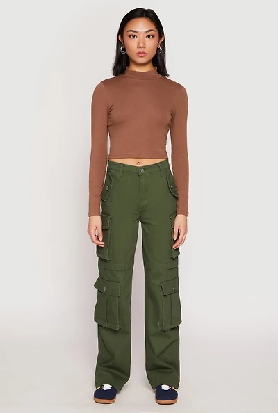 Womens Daisy Four Cargo Pocket Straight Leg Pants,