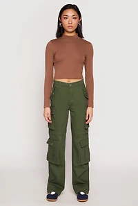 Womens Daisy Four Cargo Pocket Straight Leg Pants,