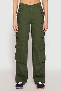 Womens Daisy Four Cargo Pocket Straight Leg Pants,