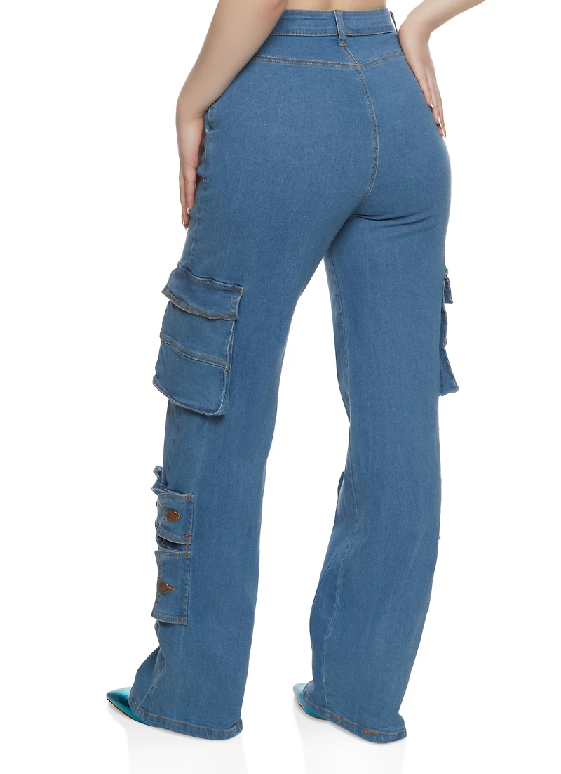 Denim Wide Leg Daisy Jeans
