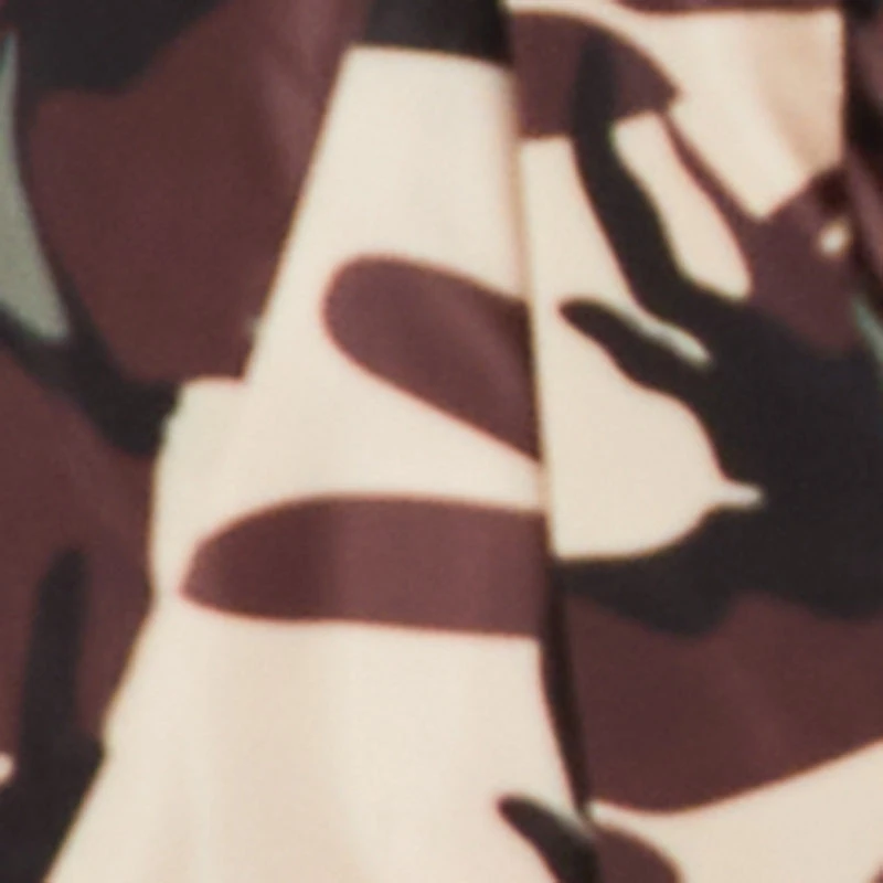 Nylon Parachute Camouflage Pants with Ruffles