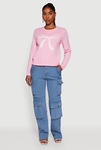Womens Straight Leg Utility Jeans, Blue, Size M