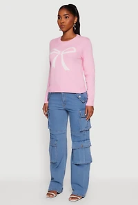 Womens Straight Leg Utility Jeans, Blue, Size M