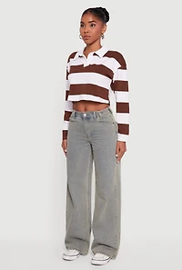 Womens Adjustable Waist Detail Acid Wash Jeans, Blue,