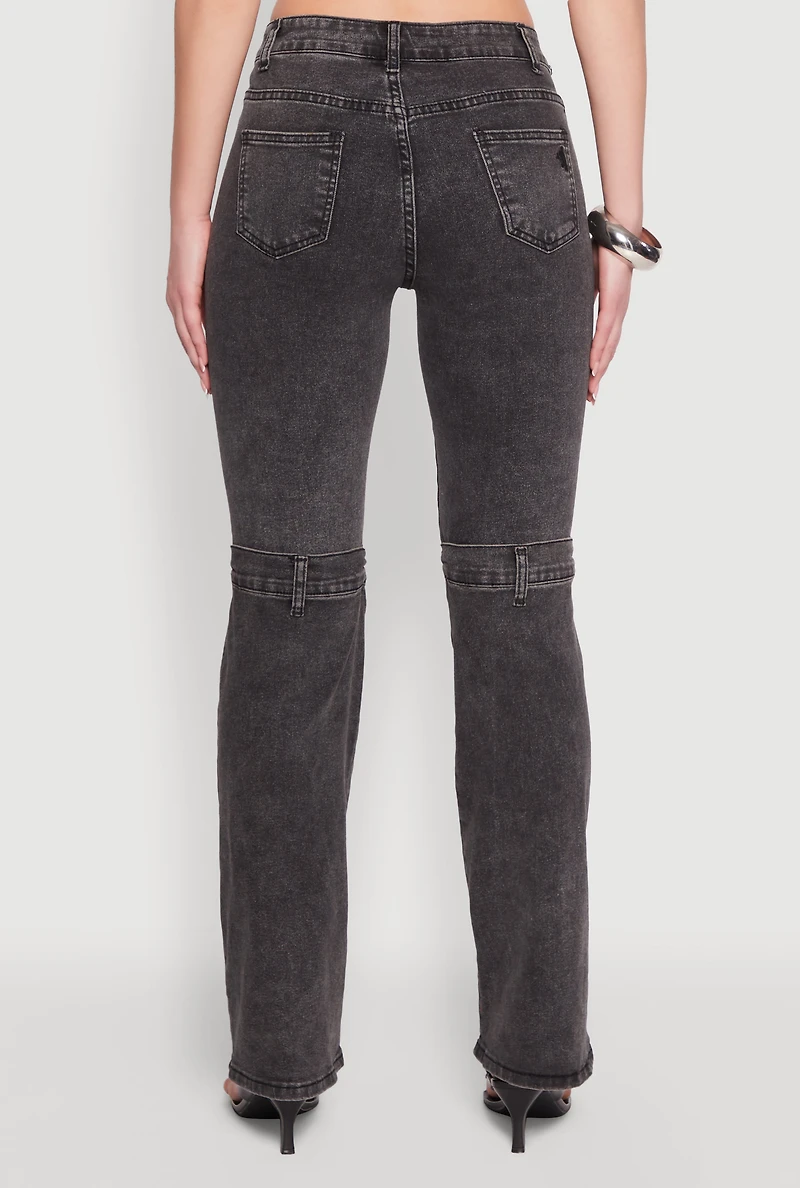 Womens VIP Convertible Straight Leg Jeans, 7