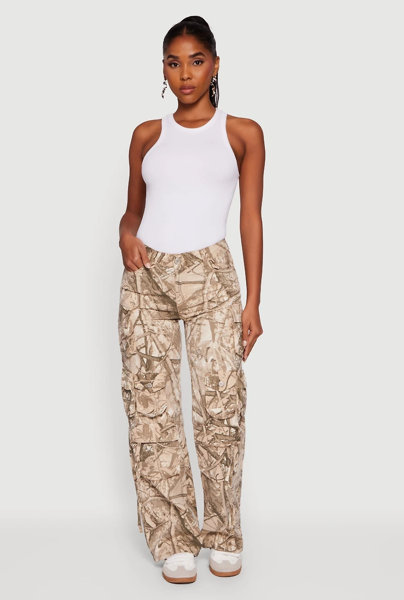 Womens VIP Tree Camo Utility Pants, Brown, Size 9-10