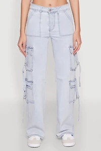 Womens VIP Cargo Jeans, Blue, Size 9
