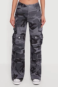 VIP Camouflage Cargo Pocket Straight Leg Jeans