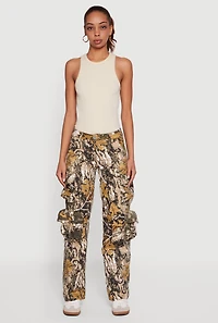 Trendy Hunter Camo Straight Leg Cargo Pants