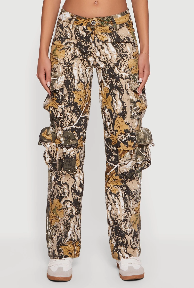 Trendy Hunter Camo Straight Leg Cargo Pants