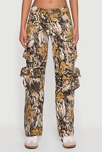 Trendy Hunter Camo Straight Leg Cargo Pants