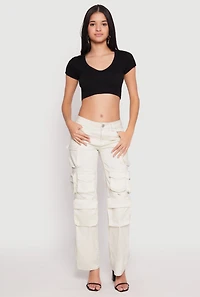 Womens VIP Twill Straight Leg Cargo Pants,