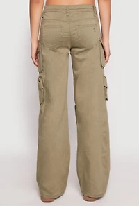 Womens VIP Twill Straight Leg Cargo Pants, Green, Size 9-10