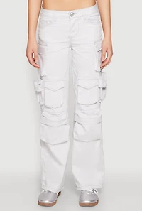 Womens VIP Straight Leg Cargo Pants, Grey, Size 5