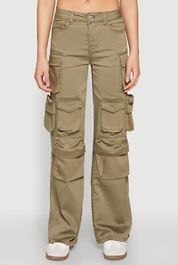 Womens VIP Straight Leg Cargo Pants, Green,
