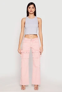 VIP Acid Wash Cargo Pocket Jeans