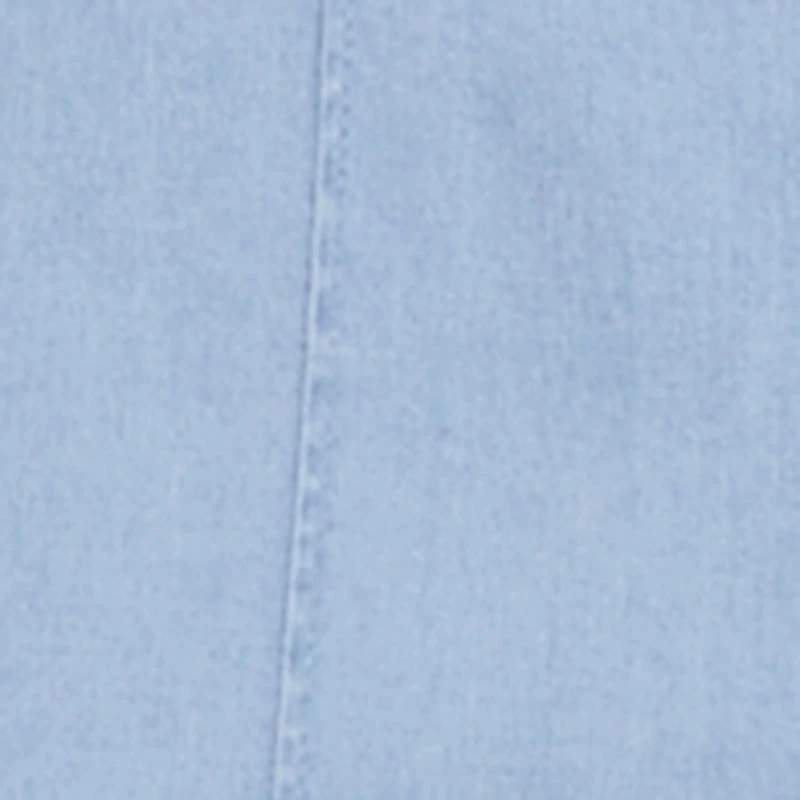 High Waisted Wide Leg Chambray Pants