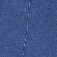 High Waisted Wide Leg Chambray Pants