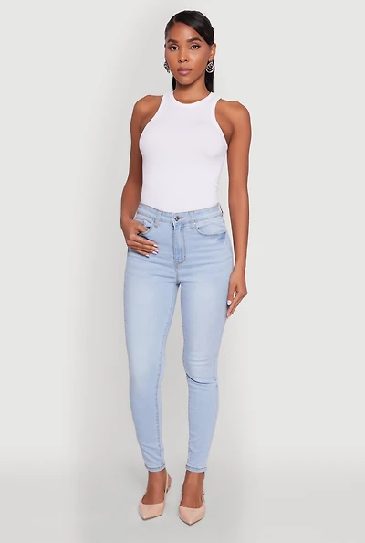 Womens WAX Basic Skinny Jeans,