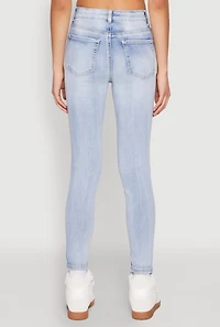 Womens WAX Mineral Wash Skinny Jeans, Blue, Size 3