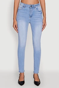 Womens WAX High Waisted Stretch Skinny Jeans, Blue, Size 11