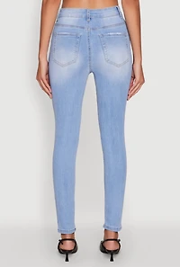 Womens WAX High Waisted Stretch Skinny Jeans, Blue, Size 11