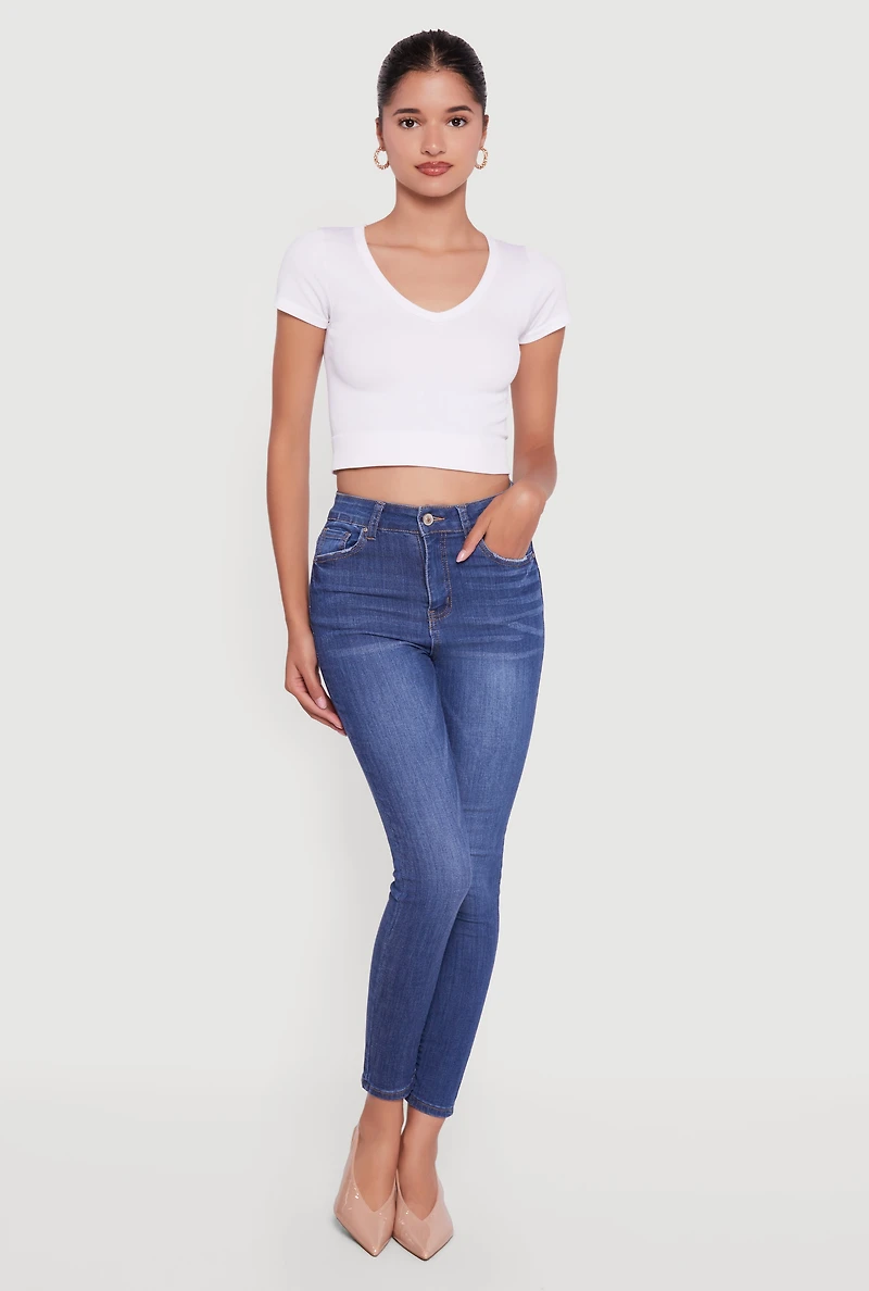 WAX High Waisted Stretch Skinny Jeans