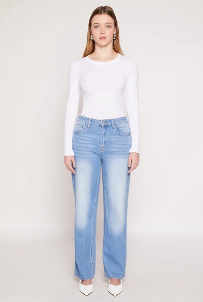 WAX Whiskered 5 Pocket Straight Leg Jeans