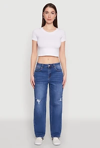 WAX Whiskered Ombre Distressed Jeans